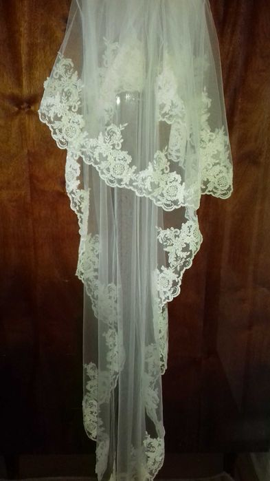 Свадебная фата двухярусная