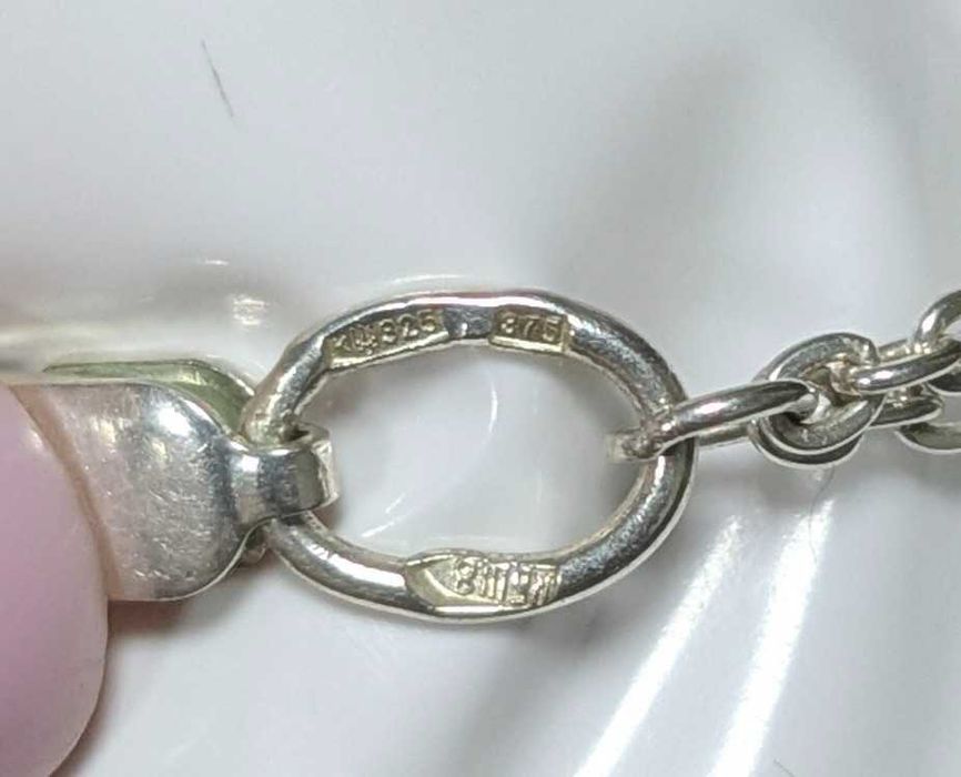 Срібна підвіска з авантюринами та золотою накладкою