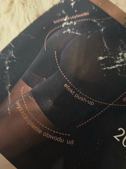 Czarne Rajstopy Wyszczuplające Push Up Gatta 20den NERO  2S