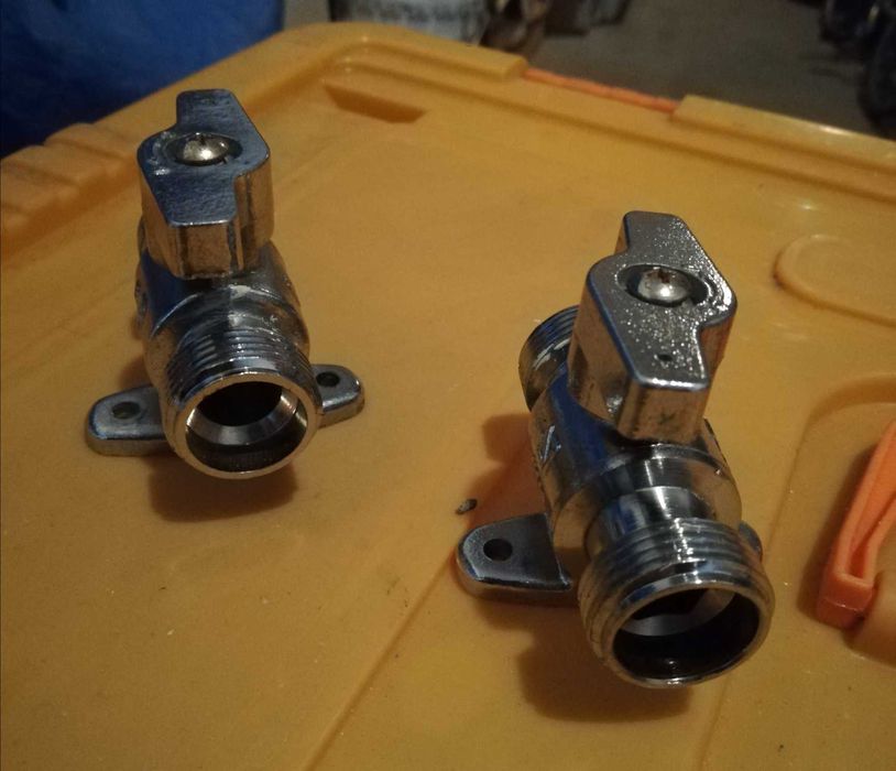 Duas torneiras de seguranca gás medida 3/4