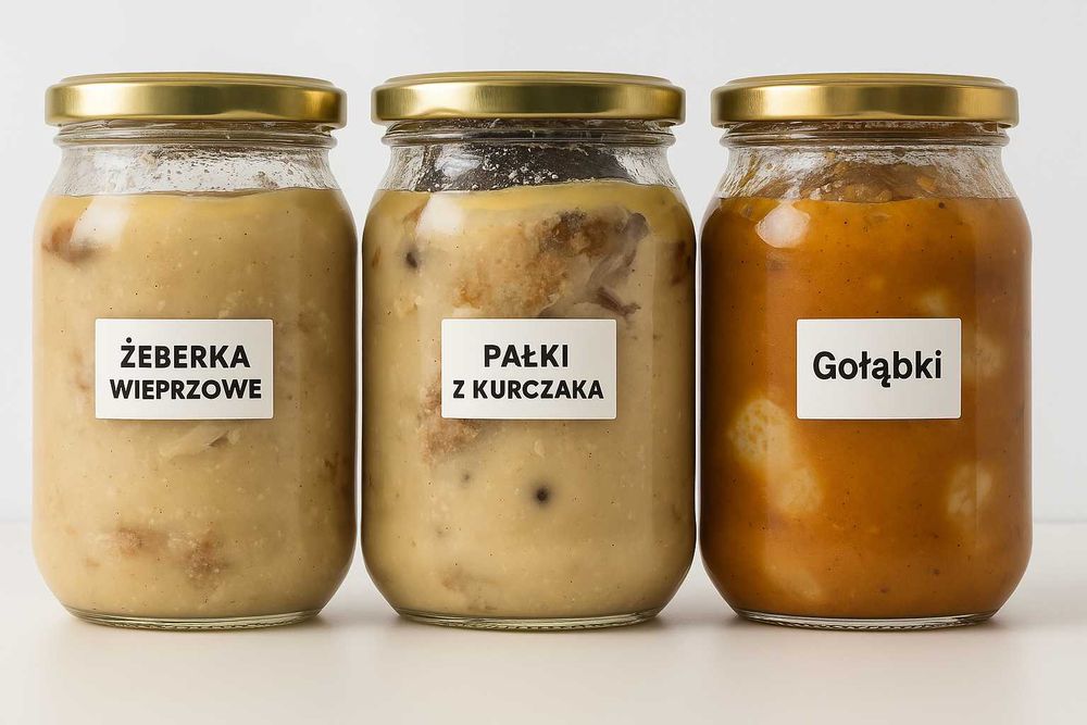 Pakiet 10 słoików weków 0,9 l z obiadami domowymi wysyłka paczka termo