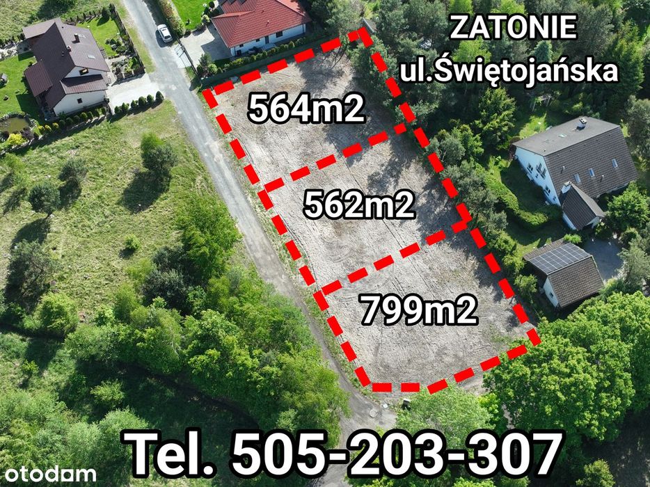 Działka budowlana Zatonie 564 m² – WZ, Natura 2000, 200 m od parku
