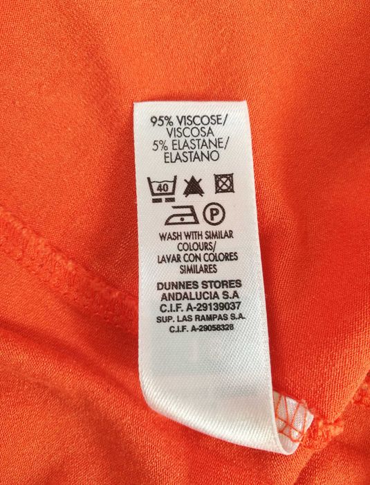 Pomarańczowa damska bluzka z wiskozy DUNNES XXL