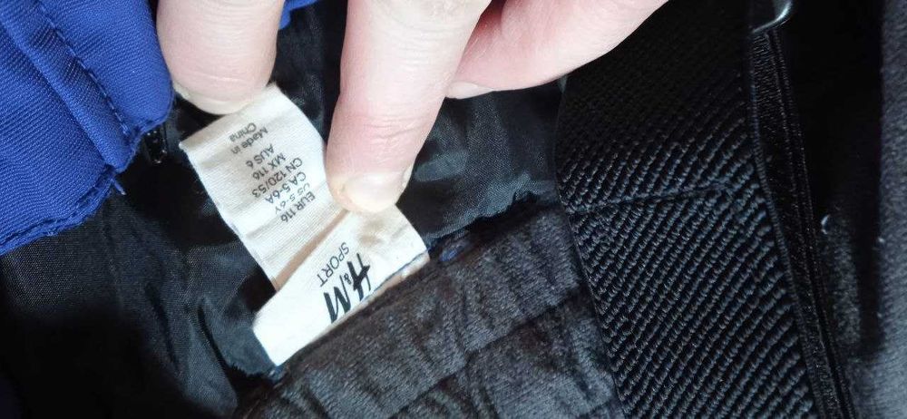 Якісні волошкові мембранні лижні штани від H&M на 6 р, чудовий стан