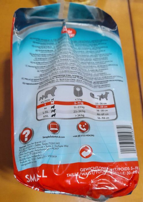 Fraldas descartáveis para cadelinhas