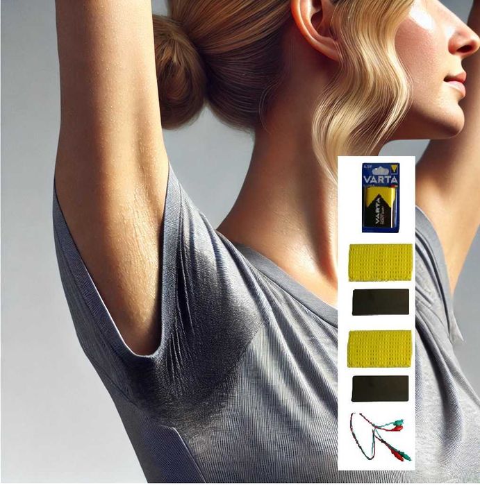 SKUTECZNE urządzenie zestaw aparat do JONOFOREZY na spocone pachy POT