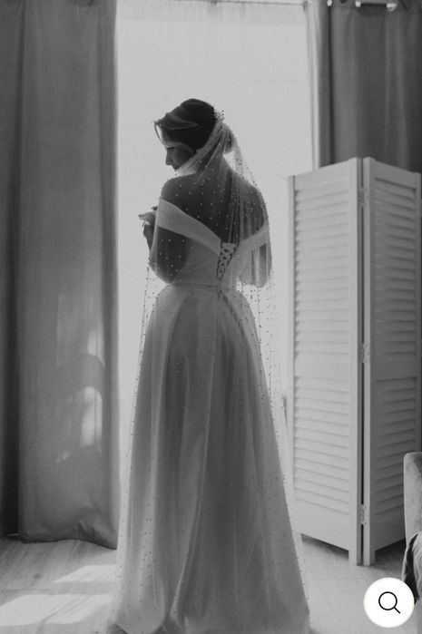 Фата з перлинами