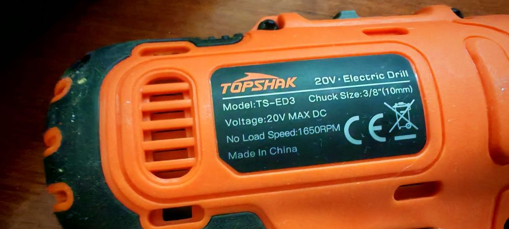 Aparafusadora TopShak 20v com mala