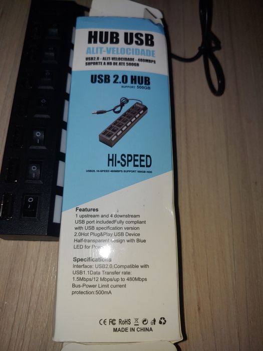 HUB USB 2.0 7 portów laptop