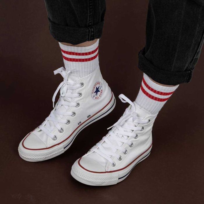 Converse All Star жіночі кеди високі конверси white Білі конверси Converse All Star Chuk