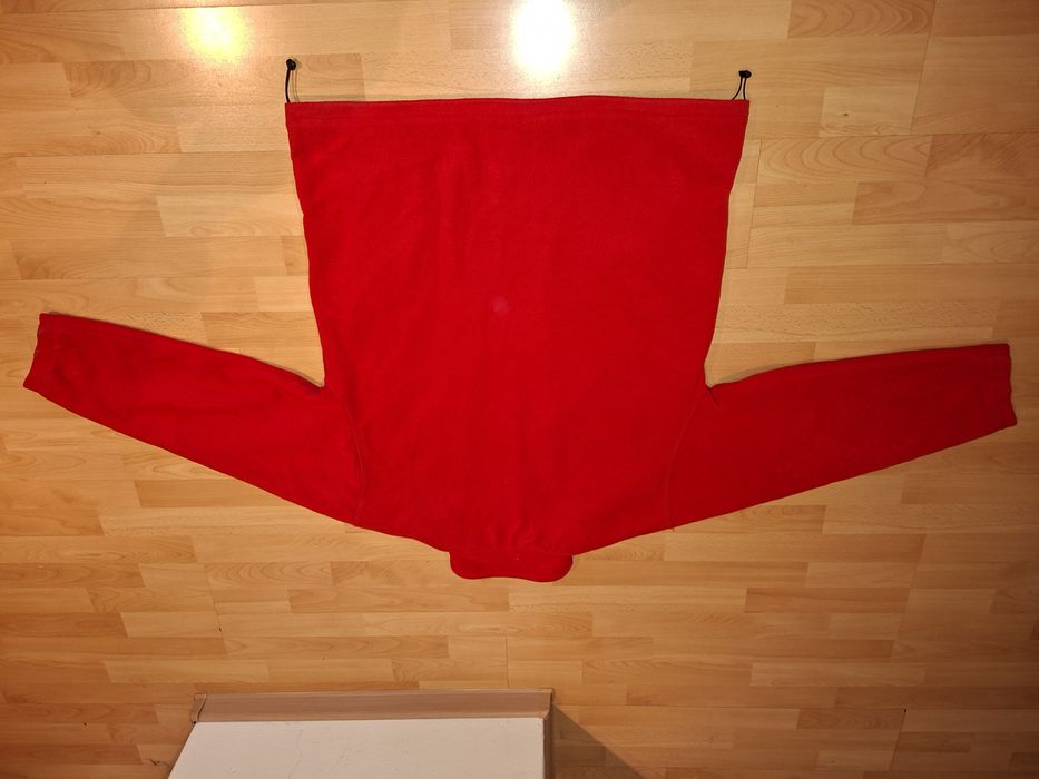 Polar męski duży solidny 3xl 4xl bluza polarowa czerwona