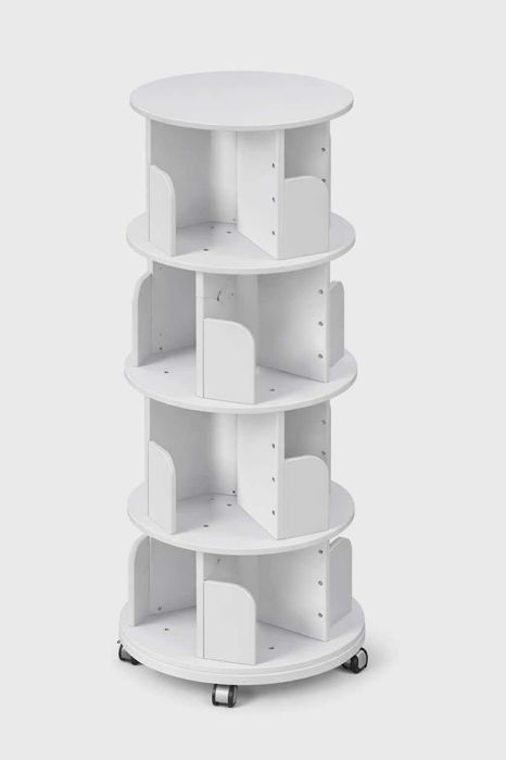 Regał obrotowy na książki kolor biały