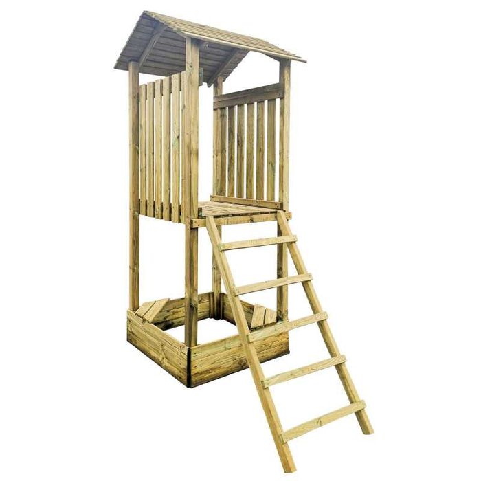 Wieża Hektor z Daszkiem + Piaskownica i Drabinka Wyprzedaż!