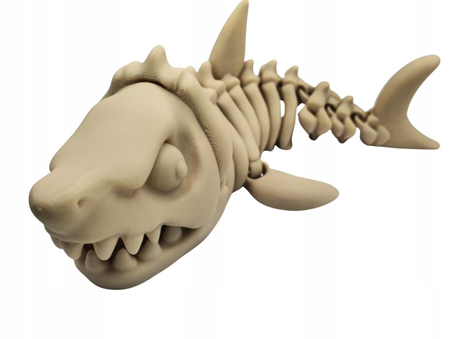 Wielki Rekin MEGALODON Szkielet Figurka 3D Ruchoma 20cm Dinozaur