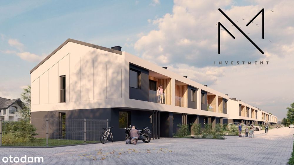 Nowoczesny dom w zabudowie szeregowej - Osiedle Współczesne - Reymonta