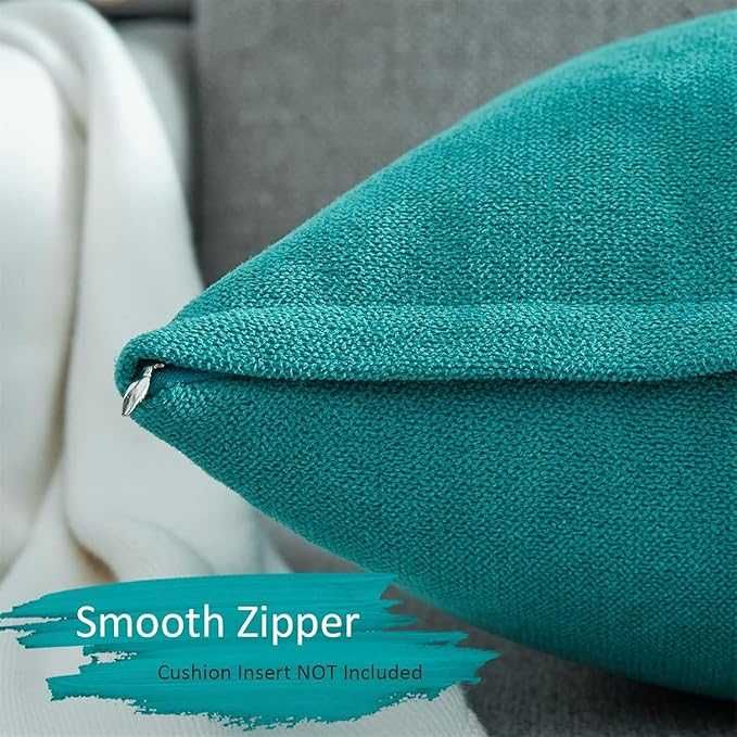 Poszewki Dekoracyjne Szenilowe 2 sztuki 50x50 cm Morske Niebieskie