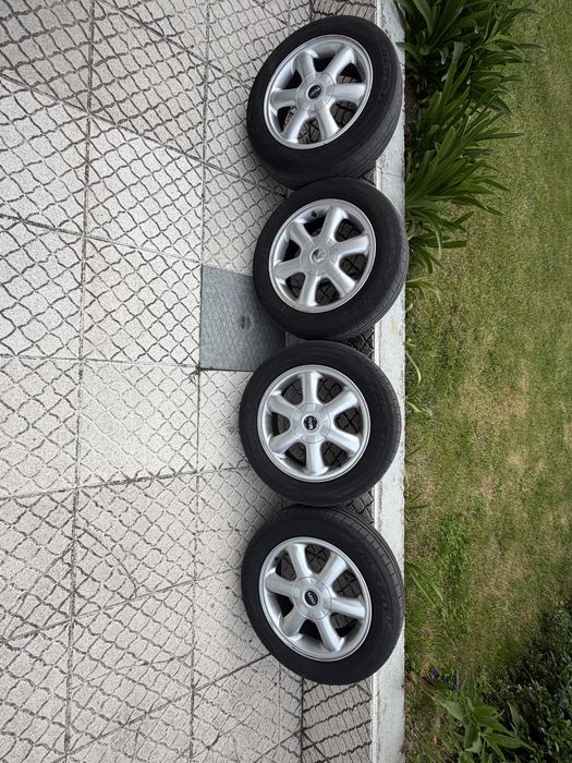 4 jantes com pneus para mini coper