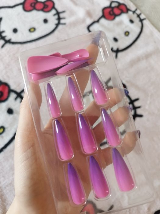 Zestaw paznokci tipsów press on ombre