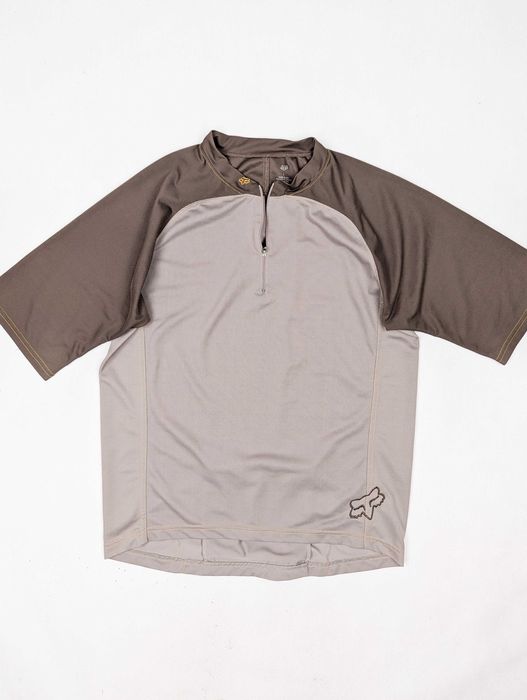 Fox brązowa koszulka t-shirt L logo