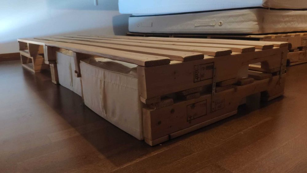 estrutura de cama em paletes - casal ou solteiro