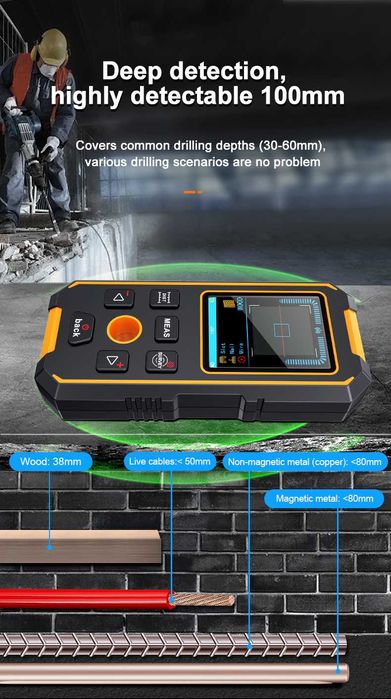 NOYAFA NF-513S ręczny wykrywacz metali dalmierz poziomica