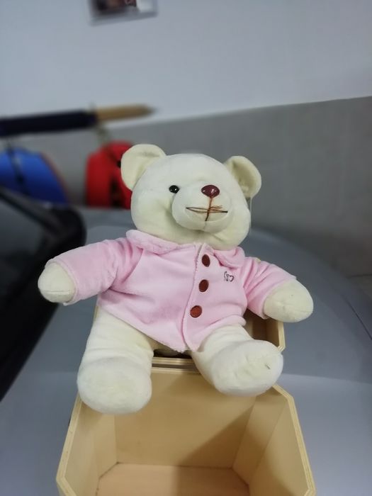 Caixa para decoupage com urso de peluche