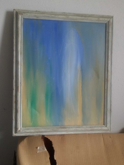 Quadro pintado a mão.