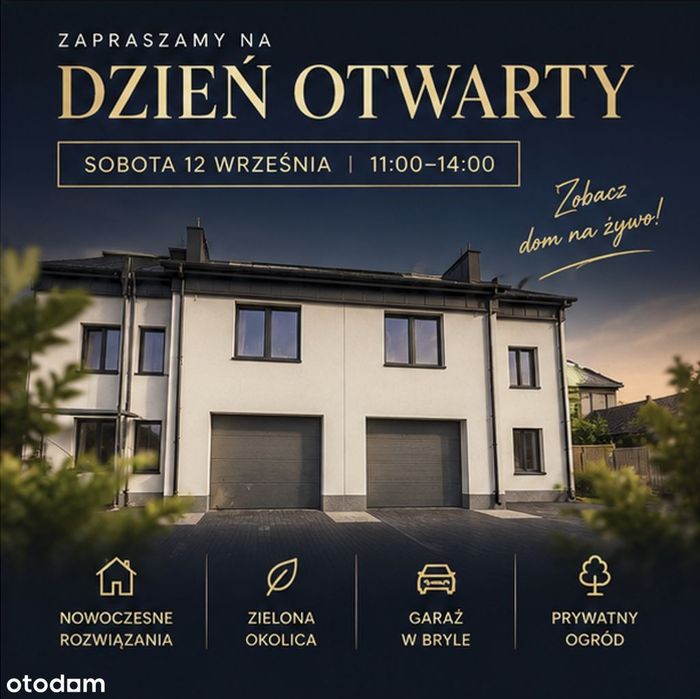Bezpośrednio dom szeregowy z garażem i strychem w Kobyłce