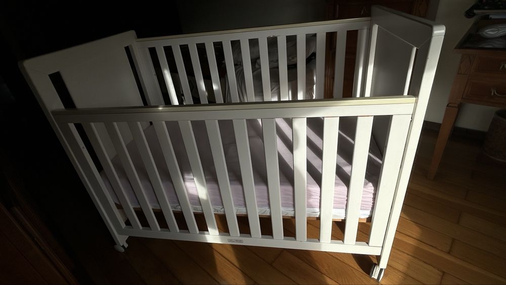 Berço Trama em madeira branco oferta de colchão