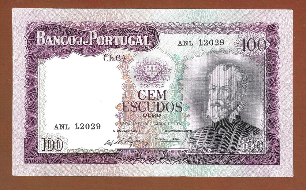 Notas moedas de escudos