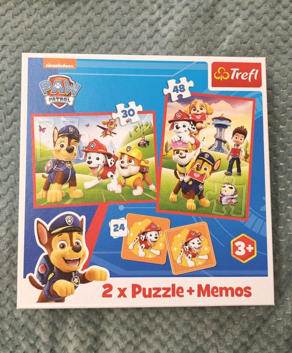 Puzzle i memorki Psi Patrol 3+ stan idealny