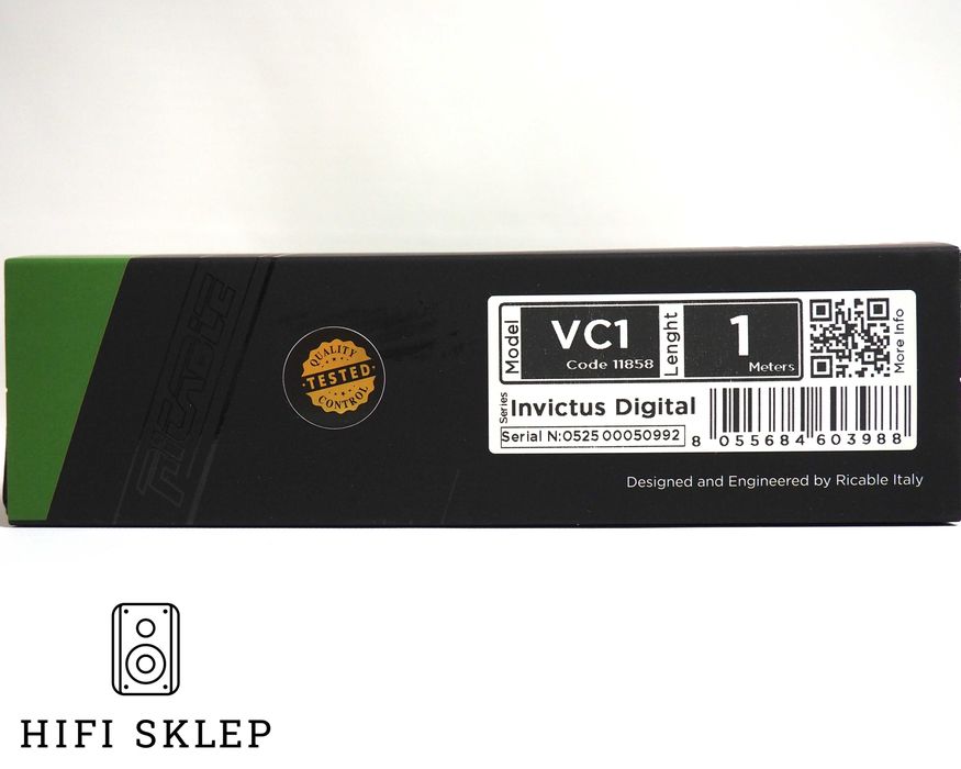 Ricable Invictus Coaxial/ kabel cyfrowy RCA - RCA - 1m Promocja