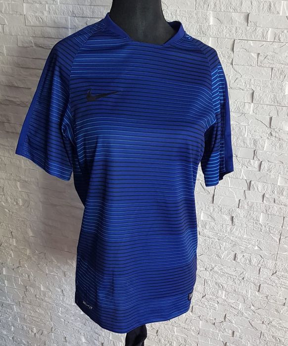 Nike Dri-Fit niebieski t-shirt sportowy w paski