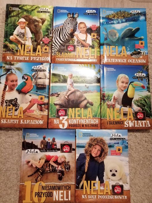 Zestaw 8 książek Nela mała reporterka +autograf! Plus gratis
