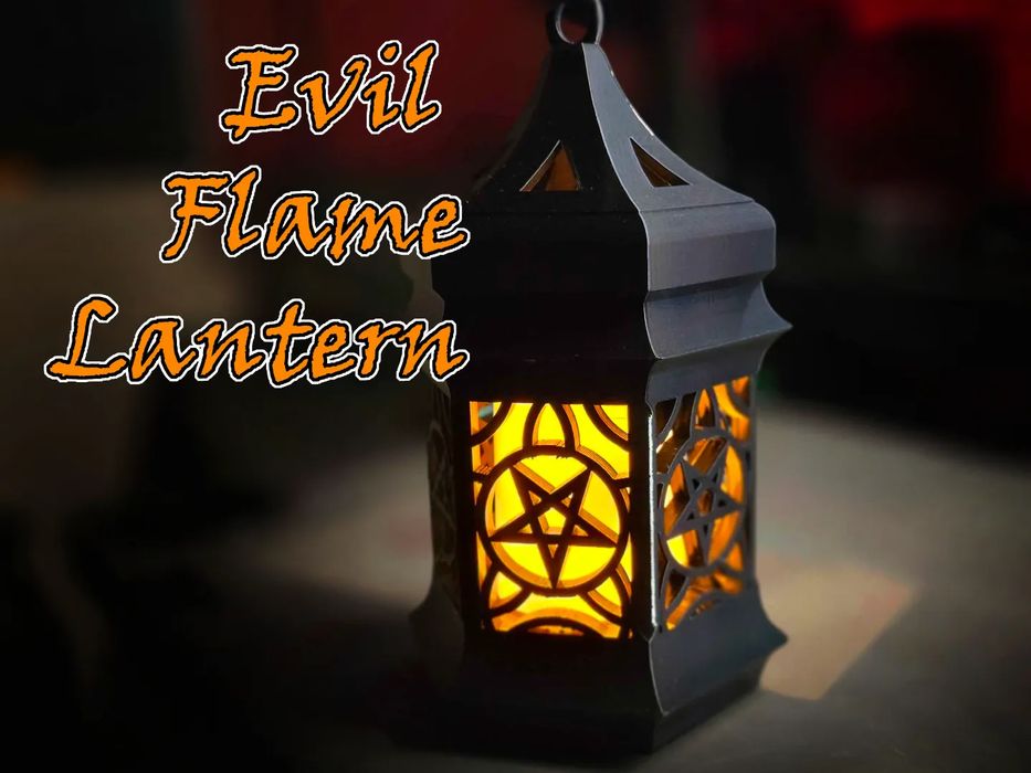 "Evil Flame" Lantern with LED