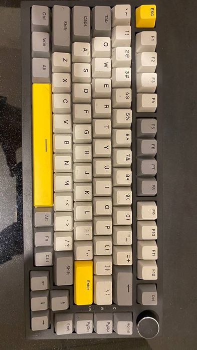 Клавиатура Ajazz ak820 Black-Yellow, Yellow switch abs keycap
