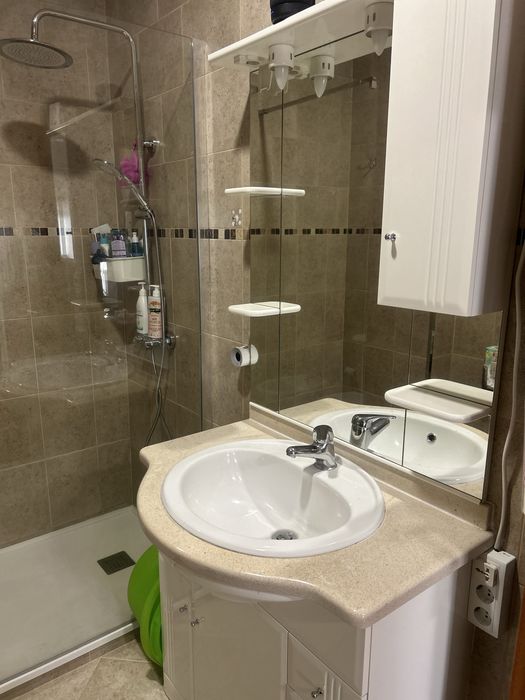 Móvel de Casa de Banho com Lavatório e Espelho