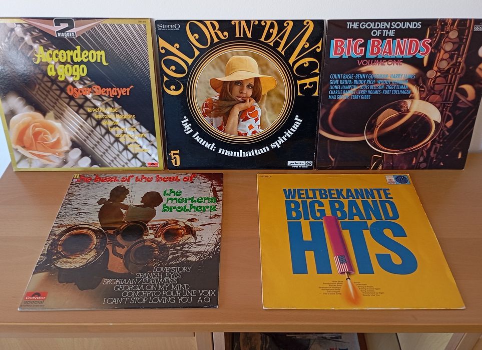 Discos LP vinil Big Bands como novos
