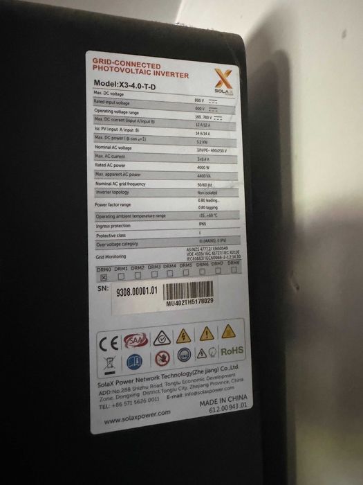 Falownik SOLAX X3 4.0-T-D 4KW