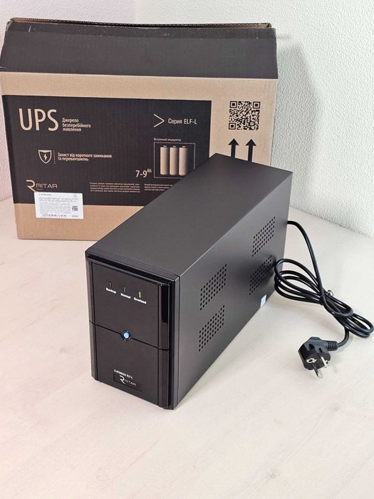ДБЖ RITAR E-RTM1000 ELF-L 1000VA / 600W (акумулятор в комплекті) Новий UPS