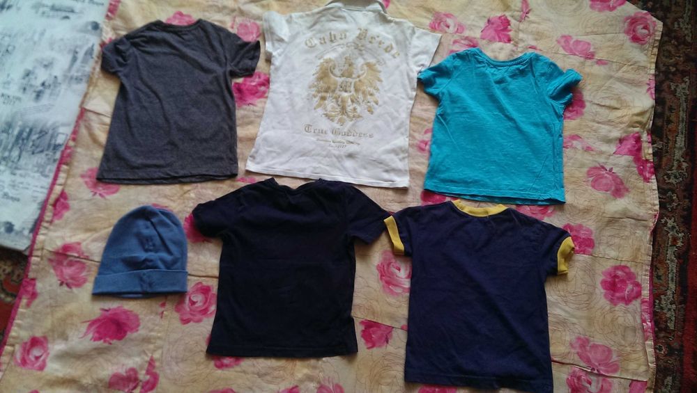 5 футболок (1 новая с биркой) + шапочка FILA на мальчика- цена за всё!