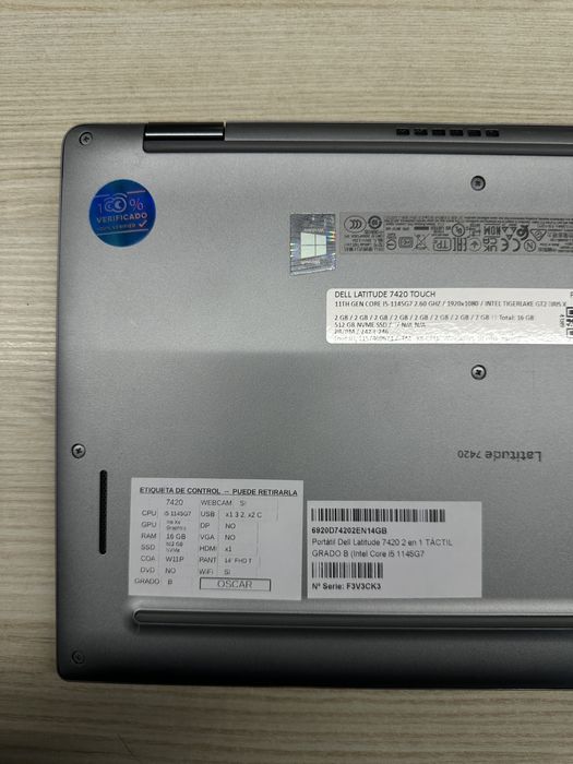 Dell Latitude 7420 2-em-1 (Tátil) - i5 11ª Gen, 16GB RAM