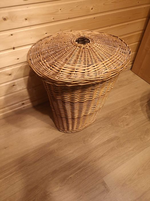 Kosz wiklinowy duży na pranie