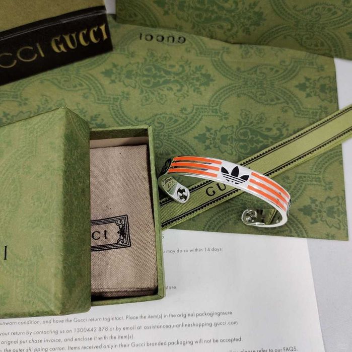 Gucci & Adidas Bransoletka współpracy kolor pomarańczowy
