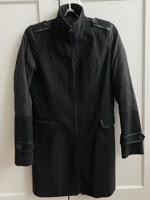 Esmara 36 plaszcz czarny welna krotki klasyczny