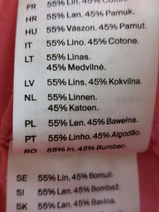 COS Krótkie spodenki, szorty z lnem, różowe. S/oversize