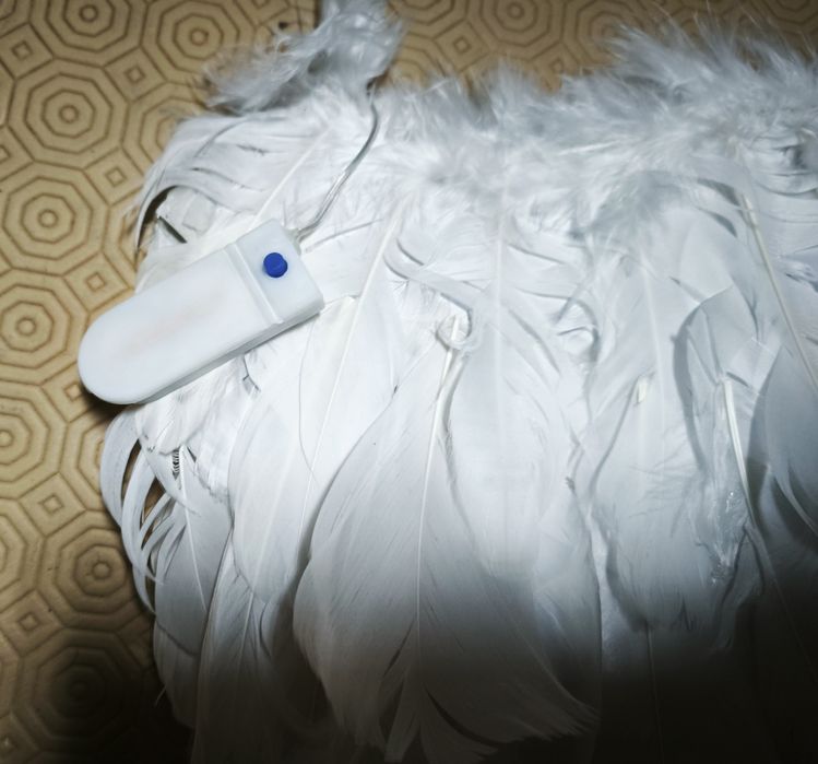 Asas anjo para criança com led