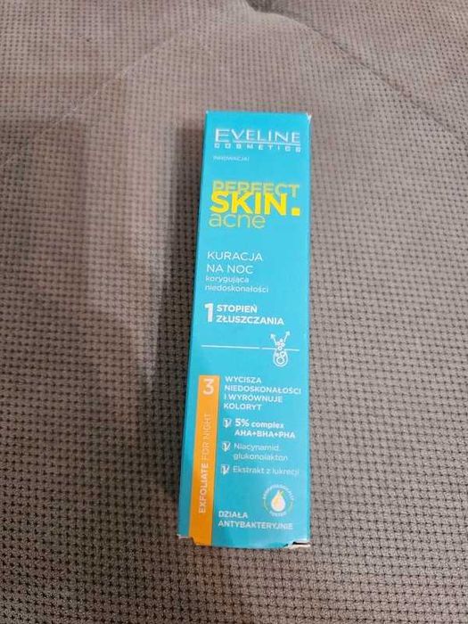 Eveline Perfect Skin kuracja 5% na noc do twarzy 1 stopień złuszczania