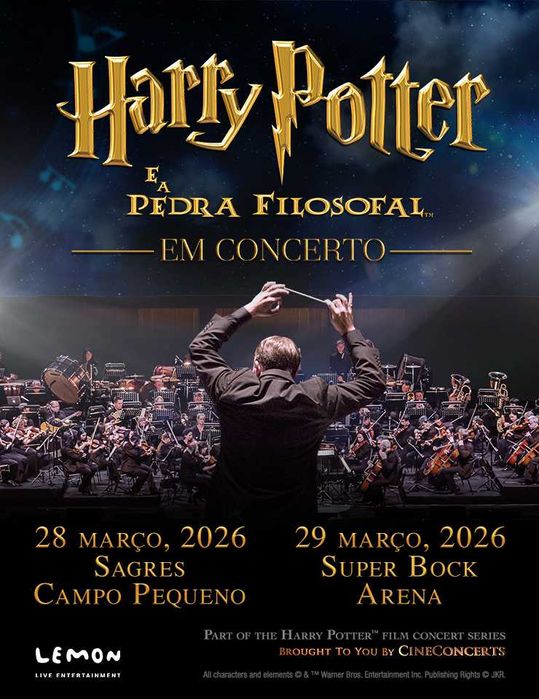 Bilhetes Duplos CineConcerto Harry Potter Campo Pequeno 2026