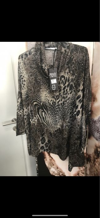 Camisola malha fina estampada